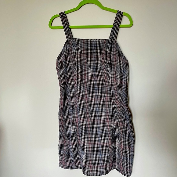 American Eagle Cotton Plaid Mini Dress - M - Picture 1 of 7